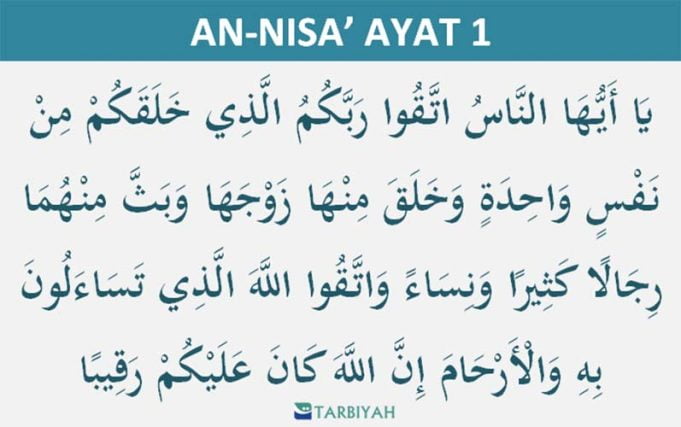 Surat An Nisa Ayat 1: Arti per Kata dan Tafsir