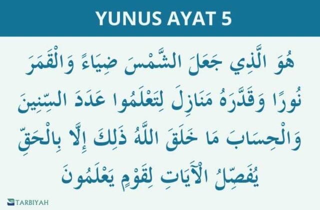 yunus ayat 5